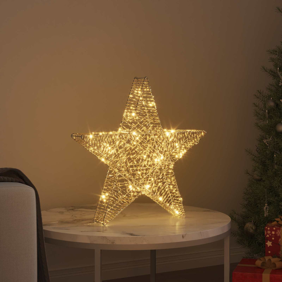 3D Star 50 LEDs Warm white 55 x 52.5 x 9 cm PET