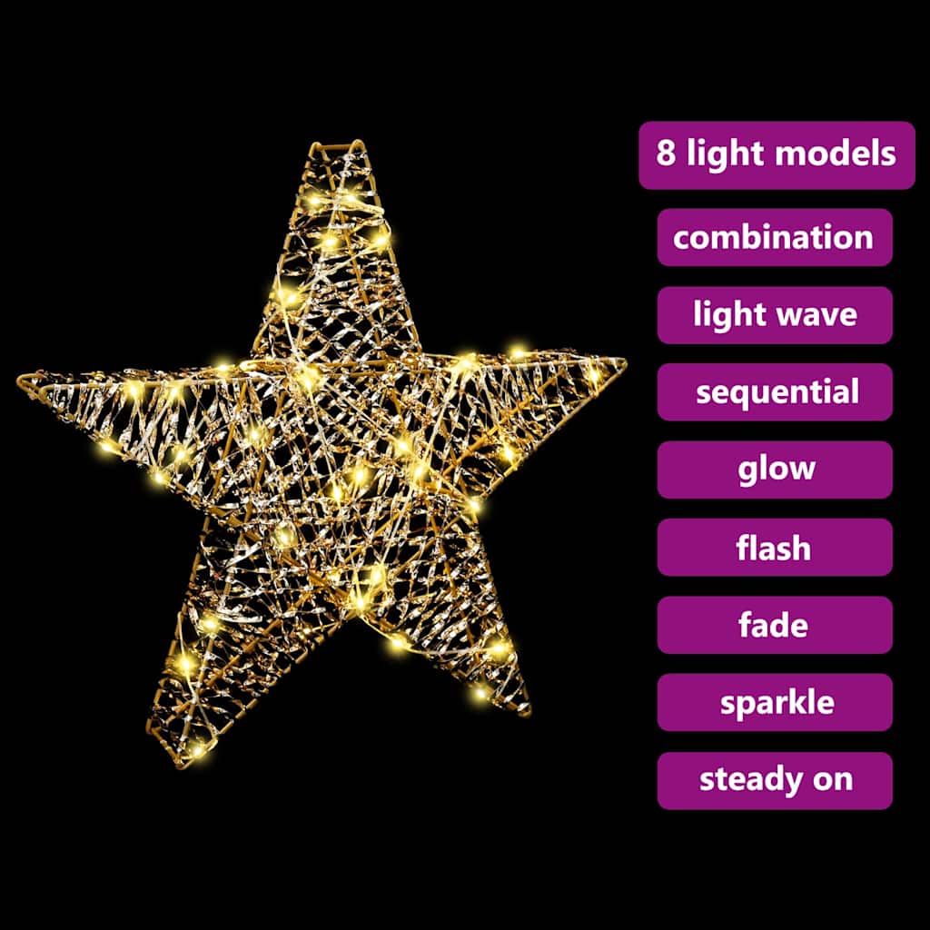3D Star 50 LEDs Warm white 55 x 52.5 x 9 cm PET