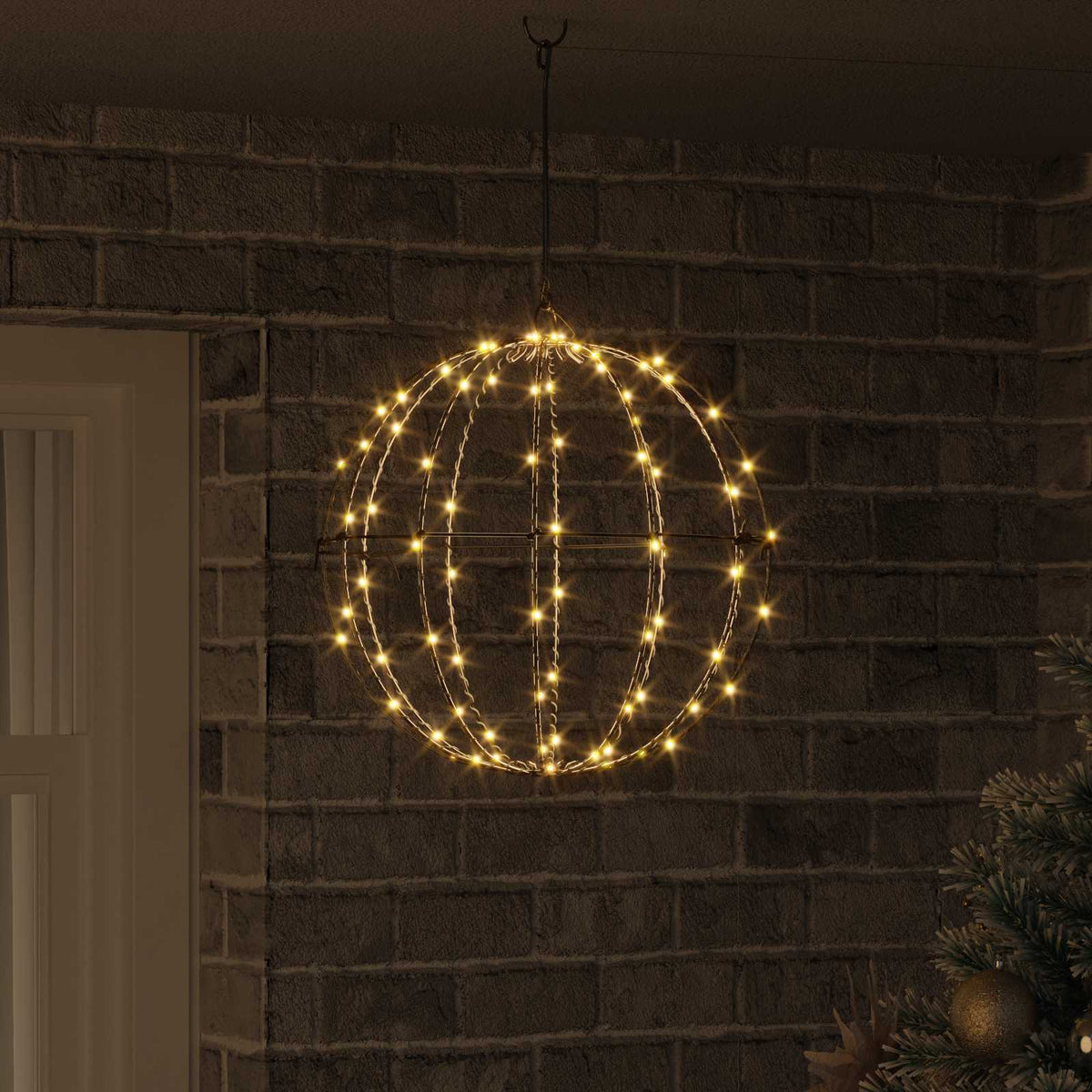 Christmas Finial Light 120 LEDs Warm White Diameter 40 x 42 cm