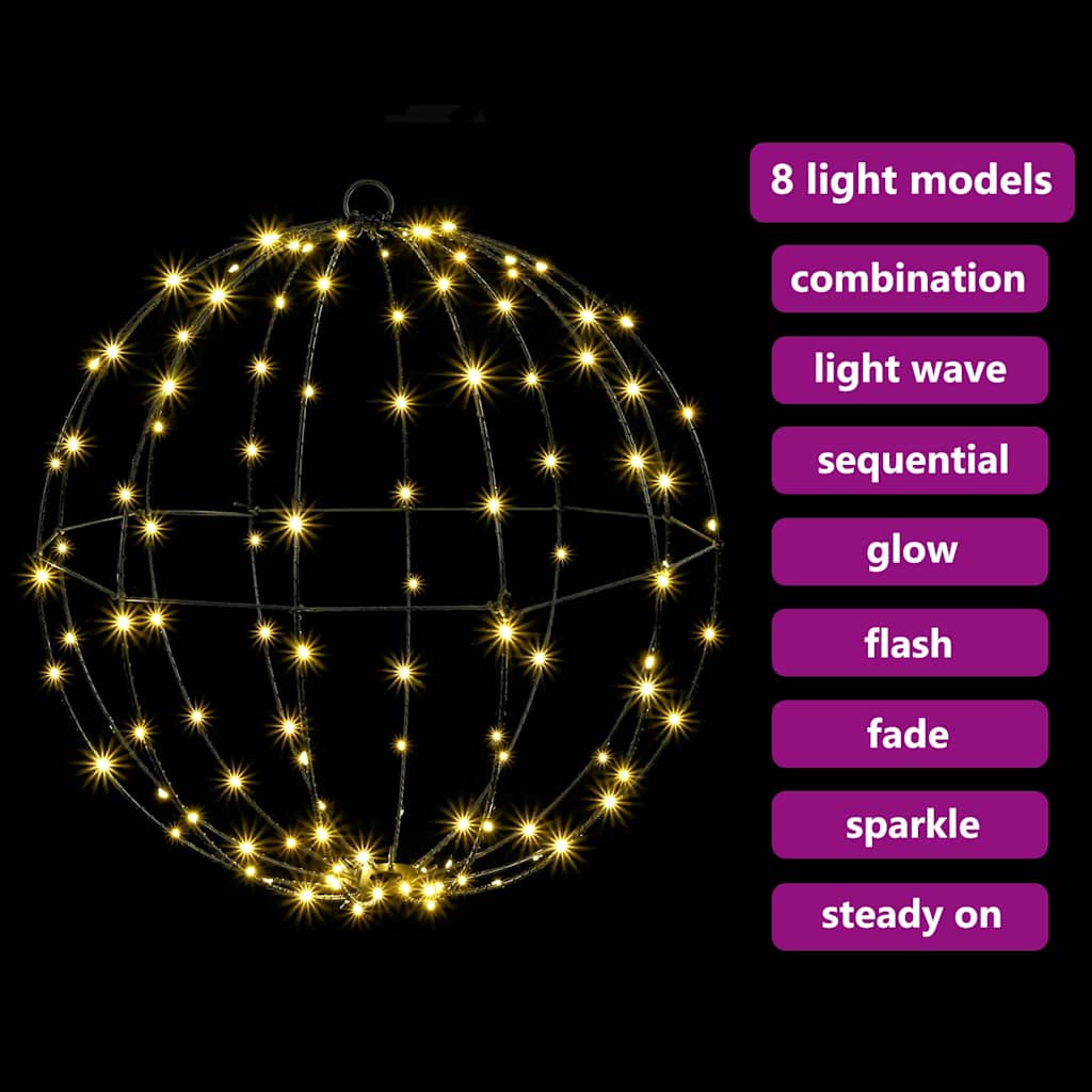 Christmas Finial Light 120 LEDs Warm White Diameter 40 x 42 cm
