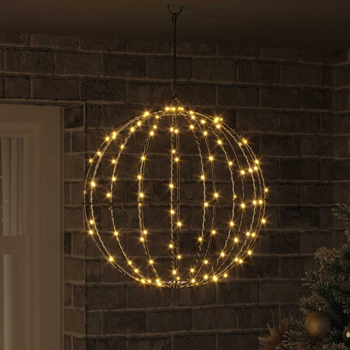 Christmas Finial Light 160 LEDs Warm White Diameter 50 x 52 cm