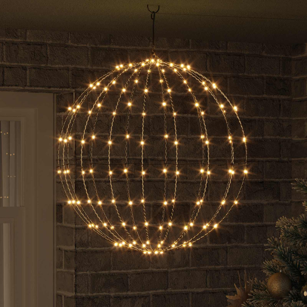 Christmas Finial Light 192 LEDs Warm White Diameter 60 x 62 cm