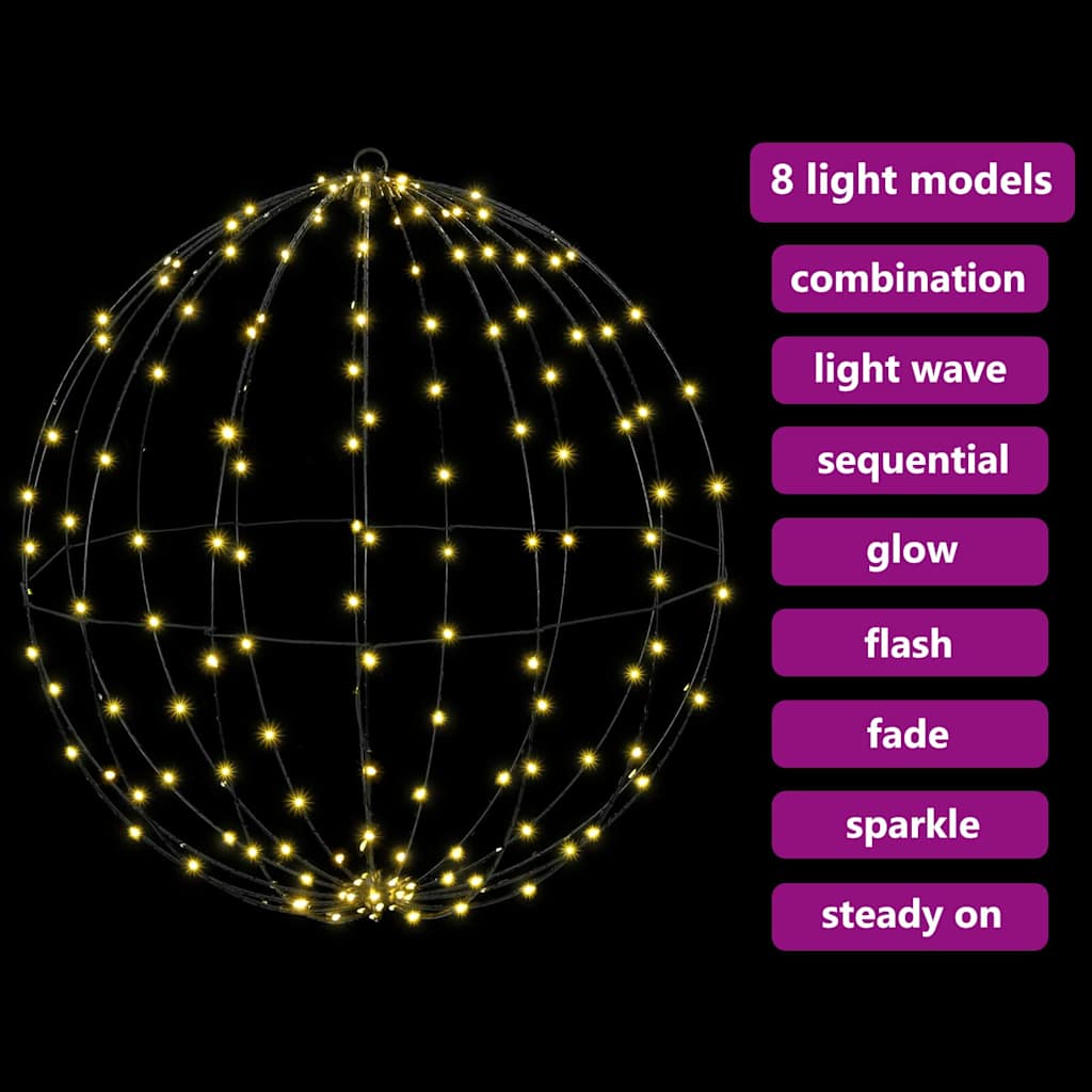 Christmas Finial Light 192 LEDs Warm White Diameter 60 x 62 cm