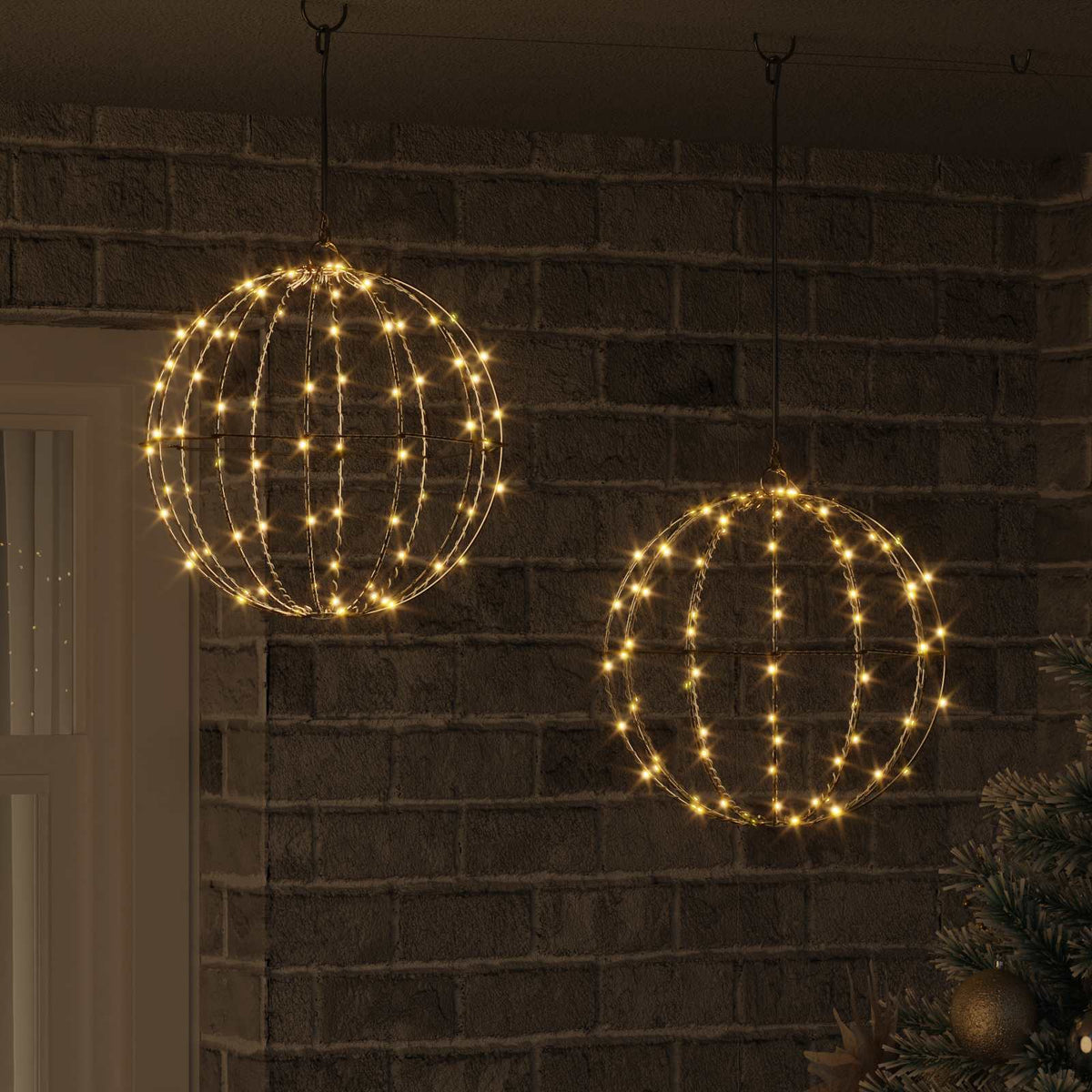 Christmas Finial Light 2 pcs 192 LEDs Warm White