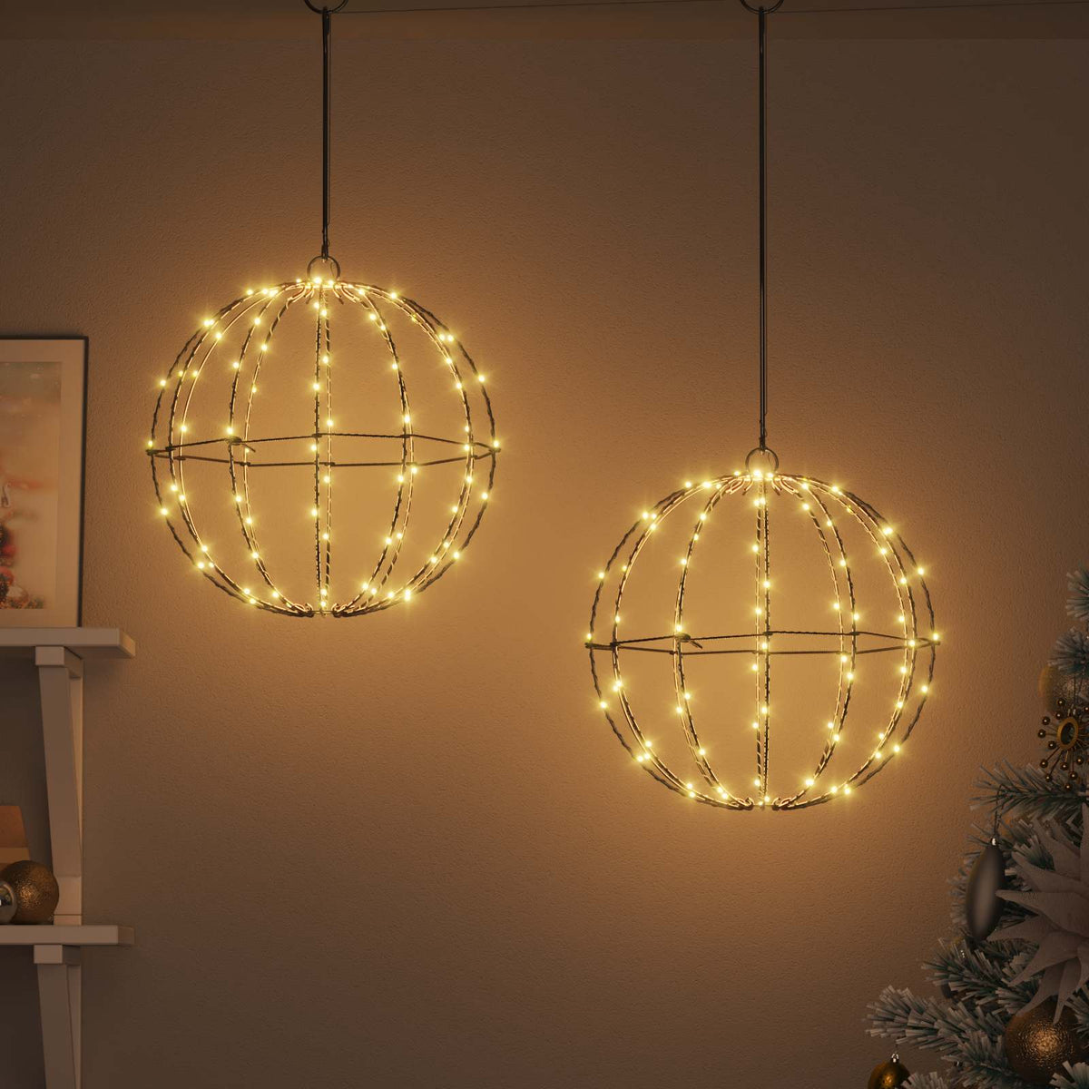 Christmas Finial Light 2 pcs 192 LEDs Warm White