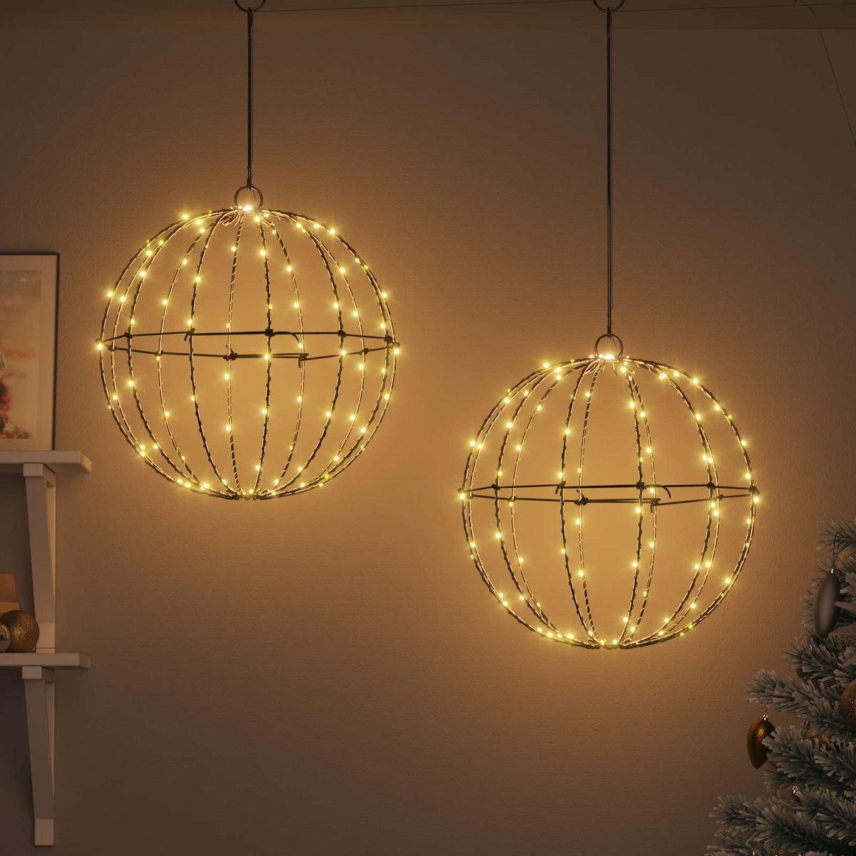 Christmas Finial Light 2 pcs 192 LEDs Warm White