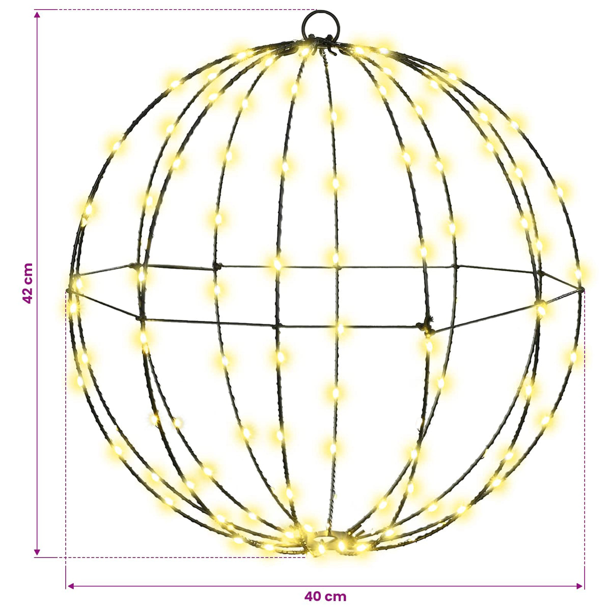 Christmas Finial Light 2 pcs 192 LEDs Warm White