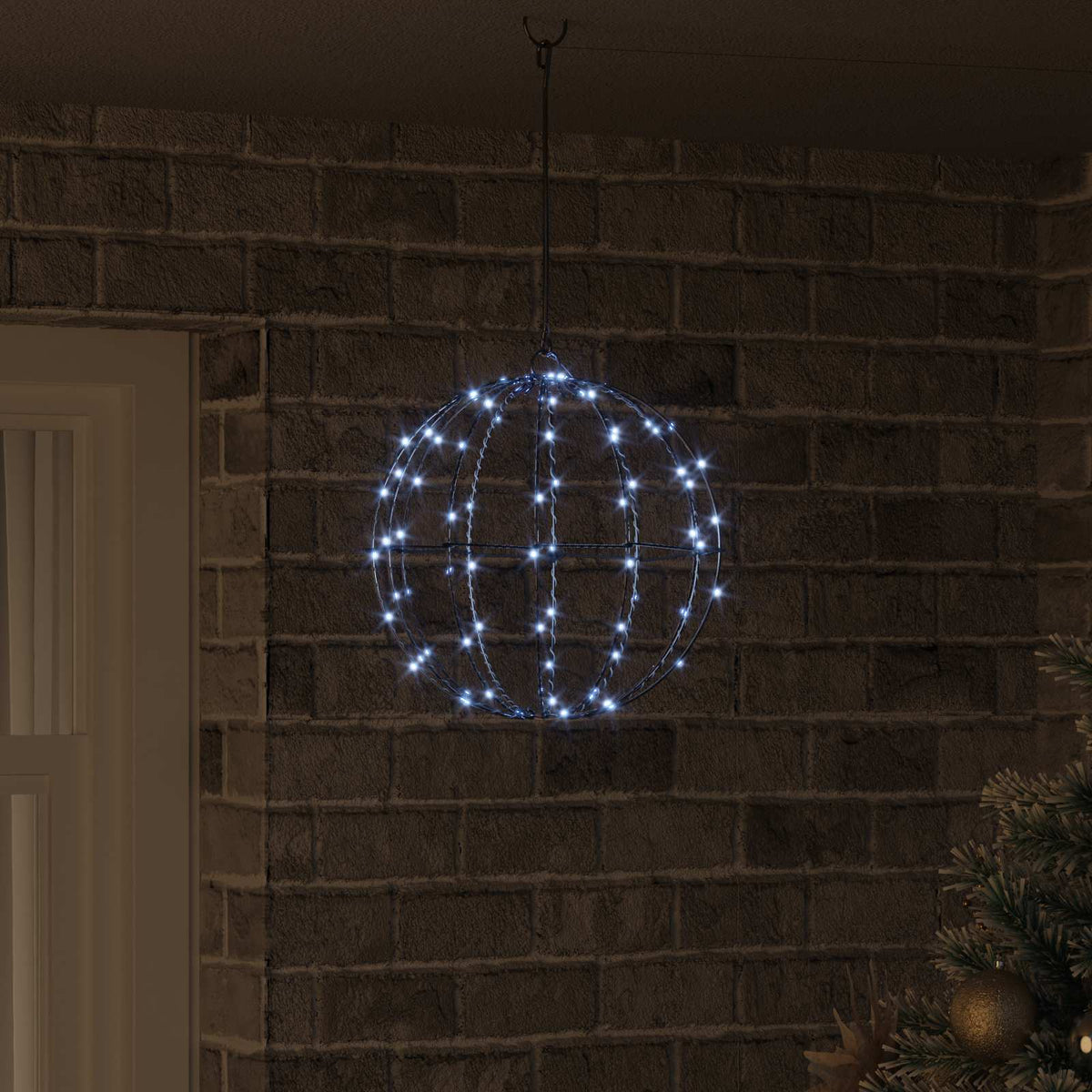 Christmas Finial Light 96 LEDs Cool White Diameter 30 x 32 cm