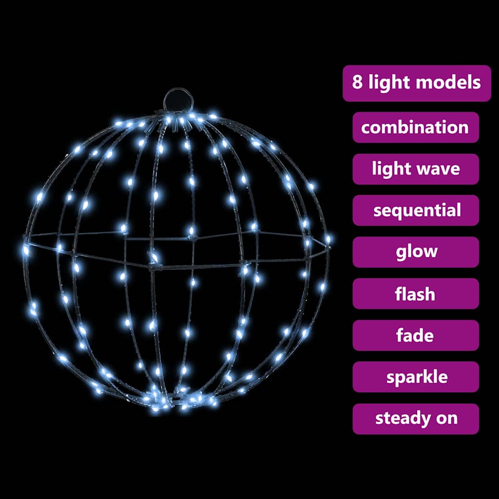 Christmas Finial Light 96 LEDs Cool White Diameter 30 x 32 cm