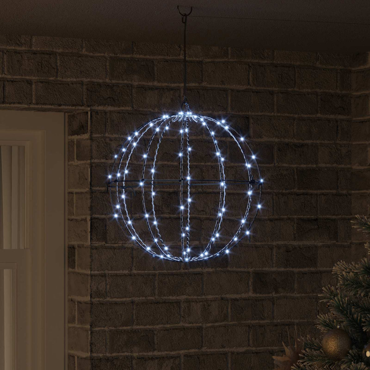 Christmas Finial Light 120 LEDs Cool White Diameter 40 x 42 cm