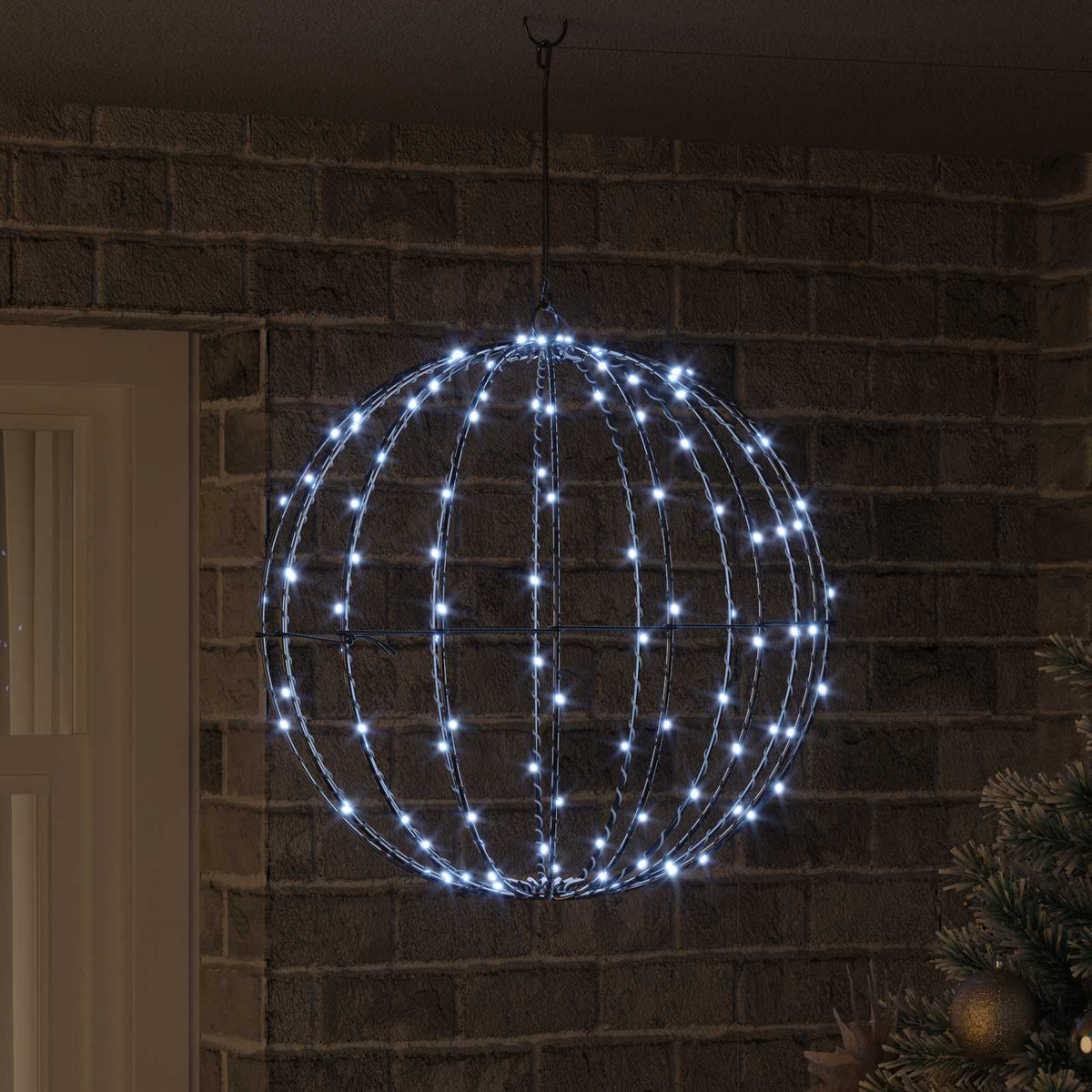 Christmas Finial Light 160 LEDs Cool White Diameter 50 x 52 cm