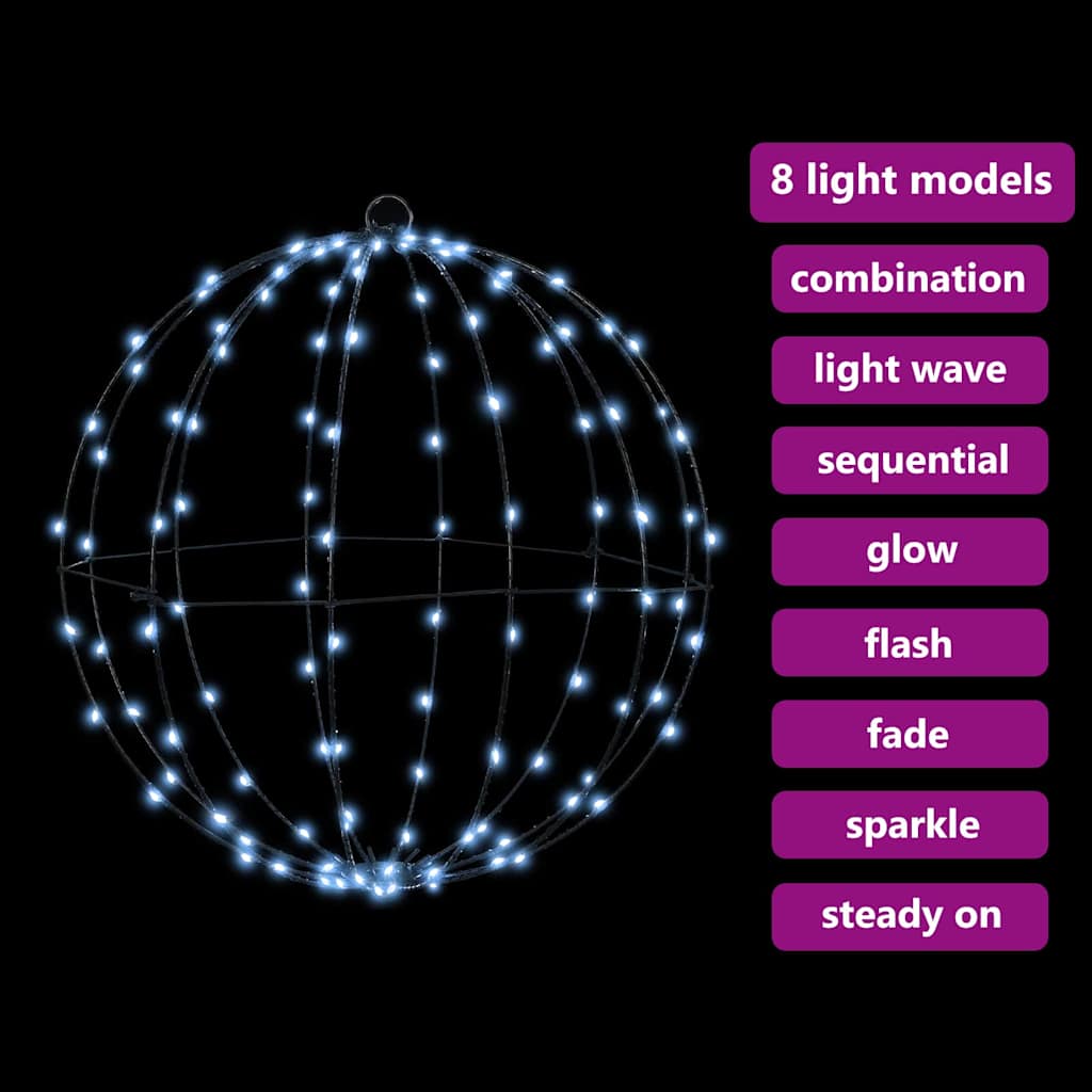 Christmas Finial Light 160 LEDs Cool White Diameter 50 x 52 cm