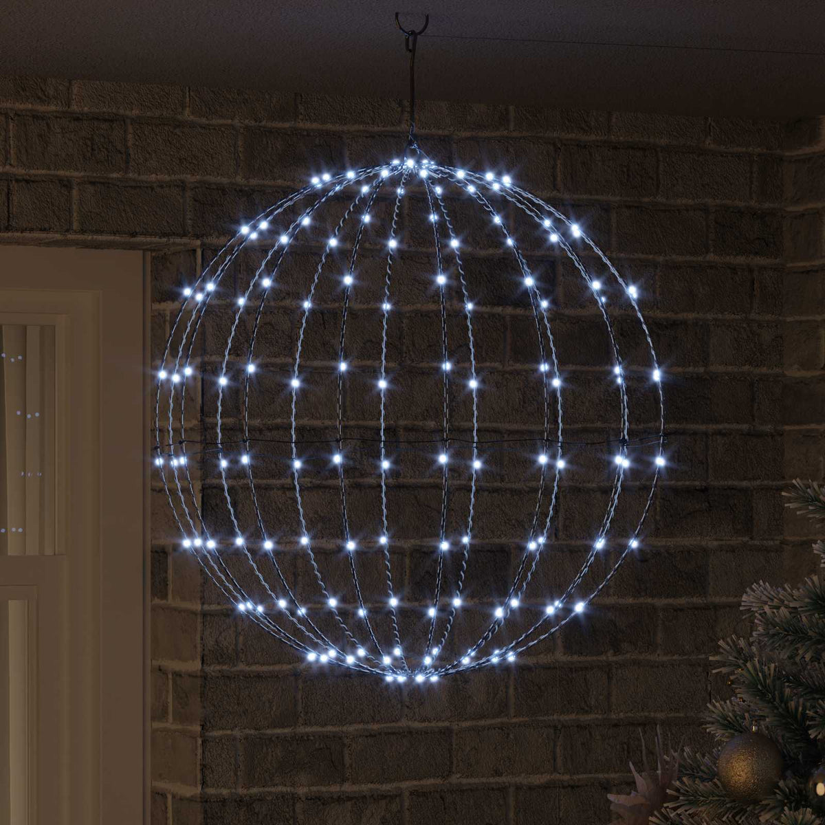Christmas Finial Light 192 LEDs Cool White Diameter 60 x 62 cm