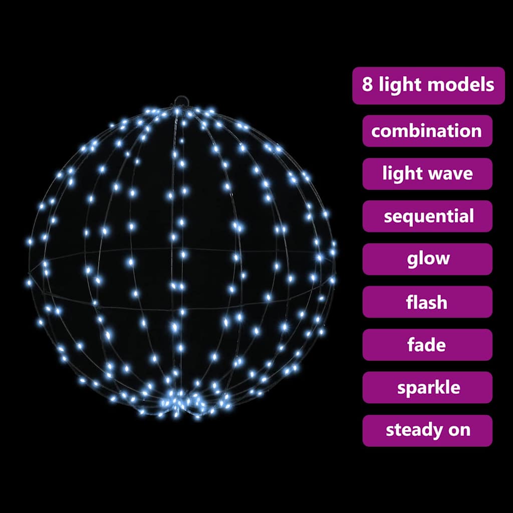 Christmas Finial Light 192 LEDs Cool White Diameter 60 x 62 cm