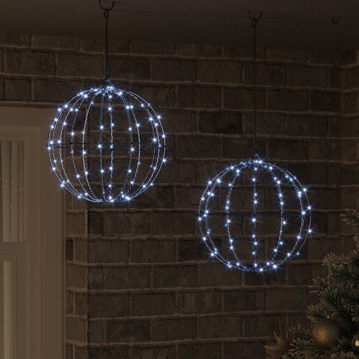 Christmas Finial Light 2 pcs 192 LEDs Cool White