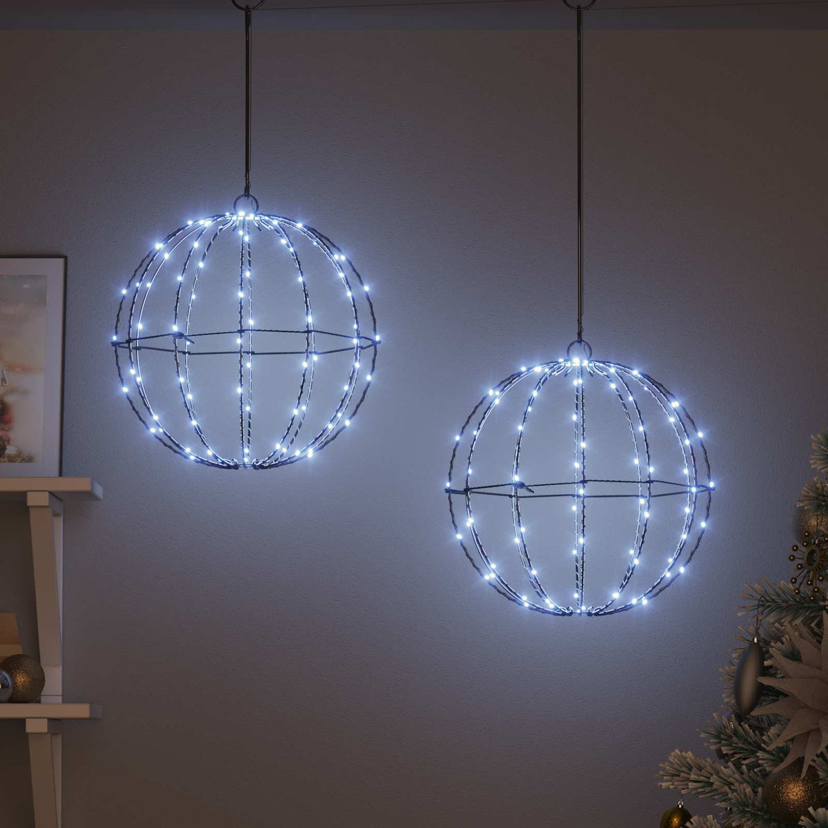 Christmas Finial Light 2 pcs 192 LEDs Cool White