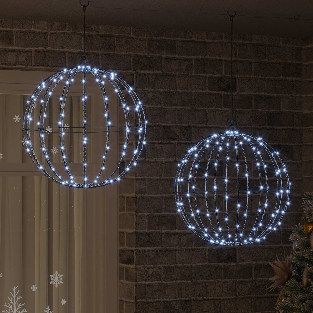 Christmas Finial Light 2 pcs 320 LEDs Cool White