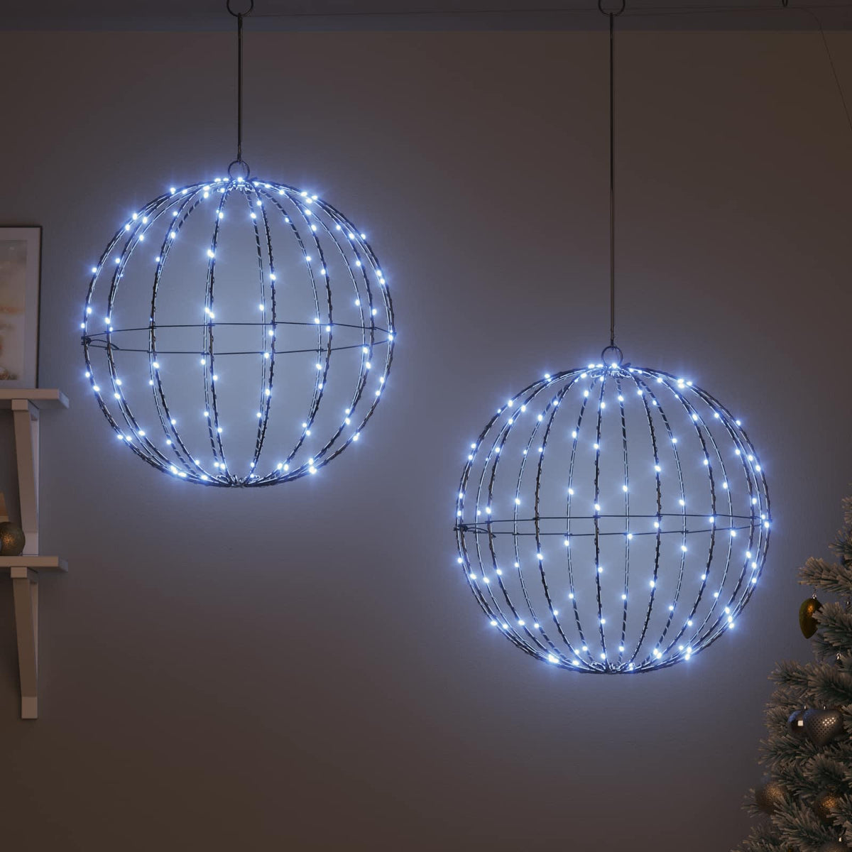 Christmas Finial Light 2 pcs 320 LEDs Cool White