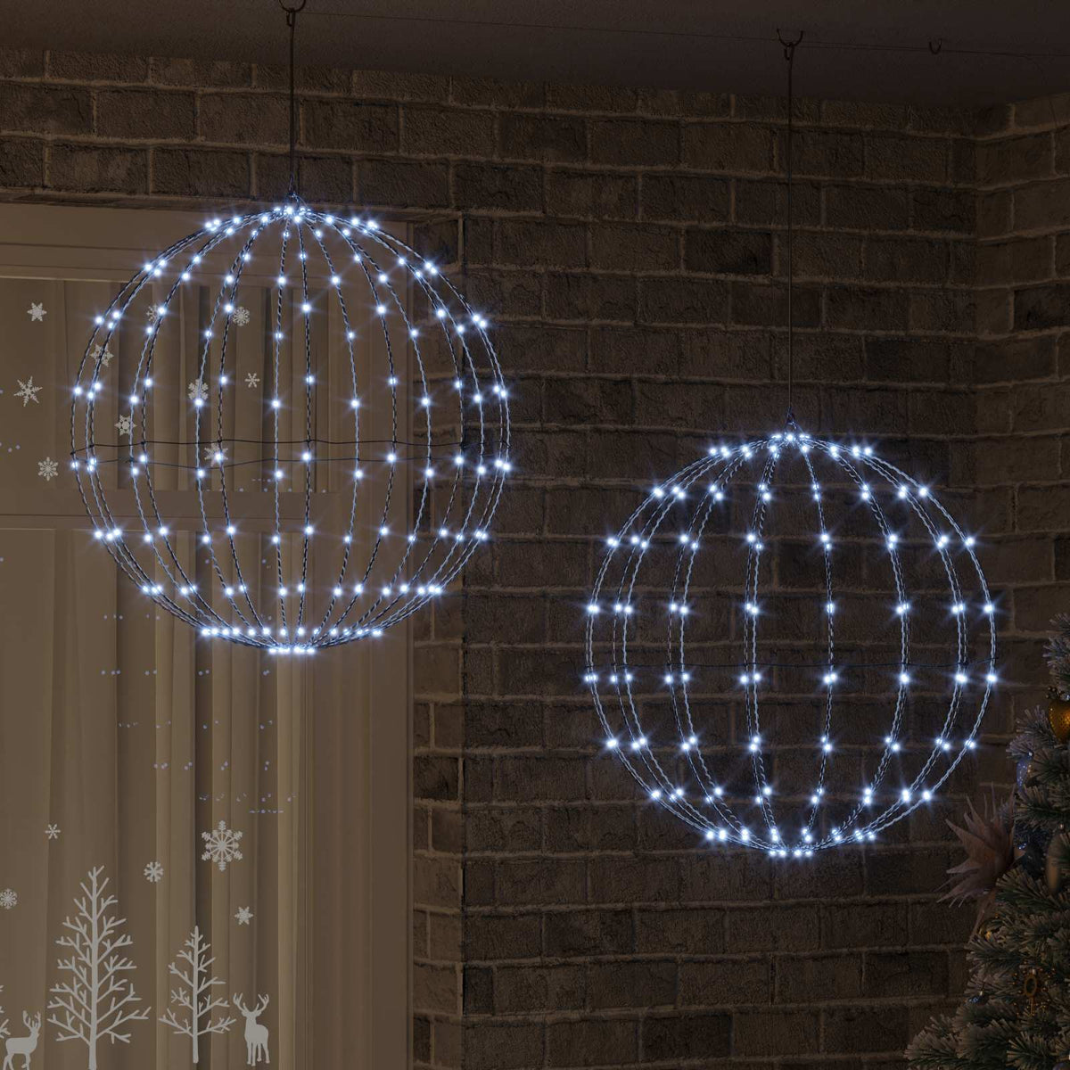 Christmas Finial Light 2 pcs 384 LEDs Cool White