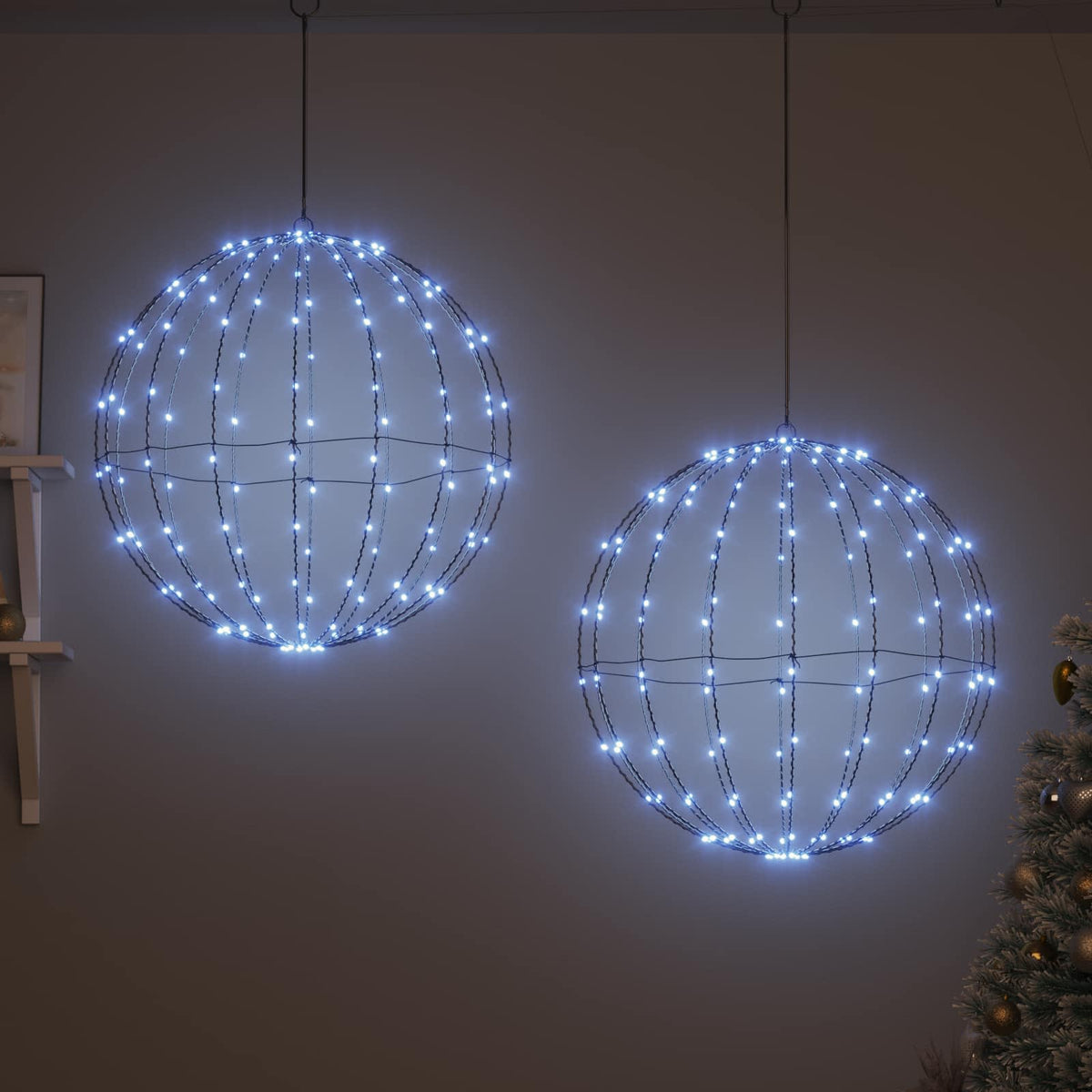 Christmas Finial Light 2 pcs 384 LEDs Cool White