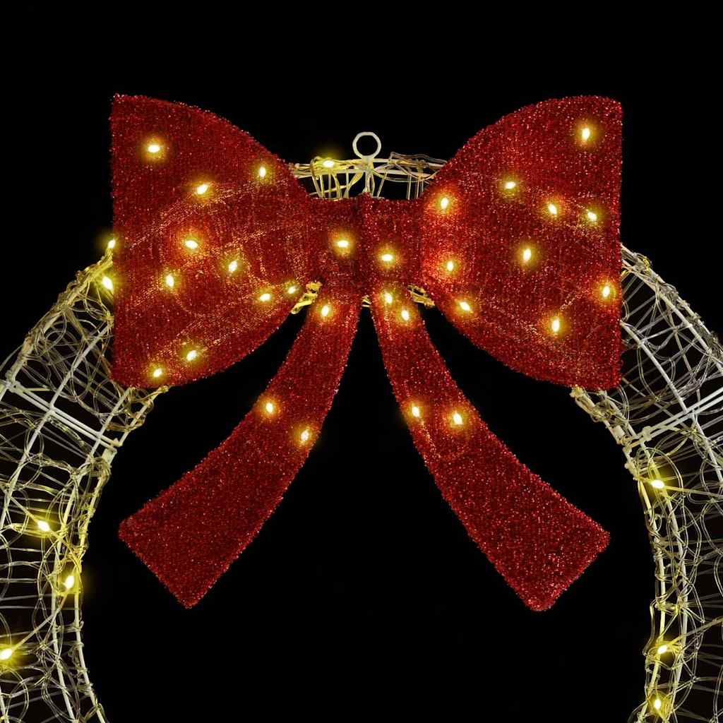 Wreath with 60 LEDs Warm white 76 x 76 x8.5 cm Acrylic
