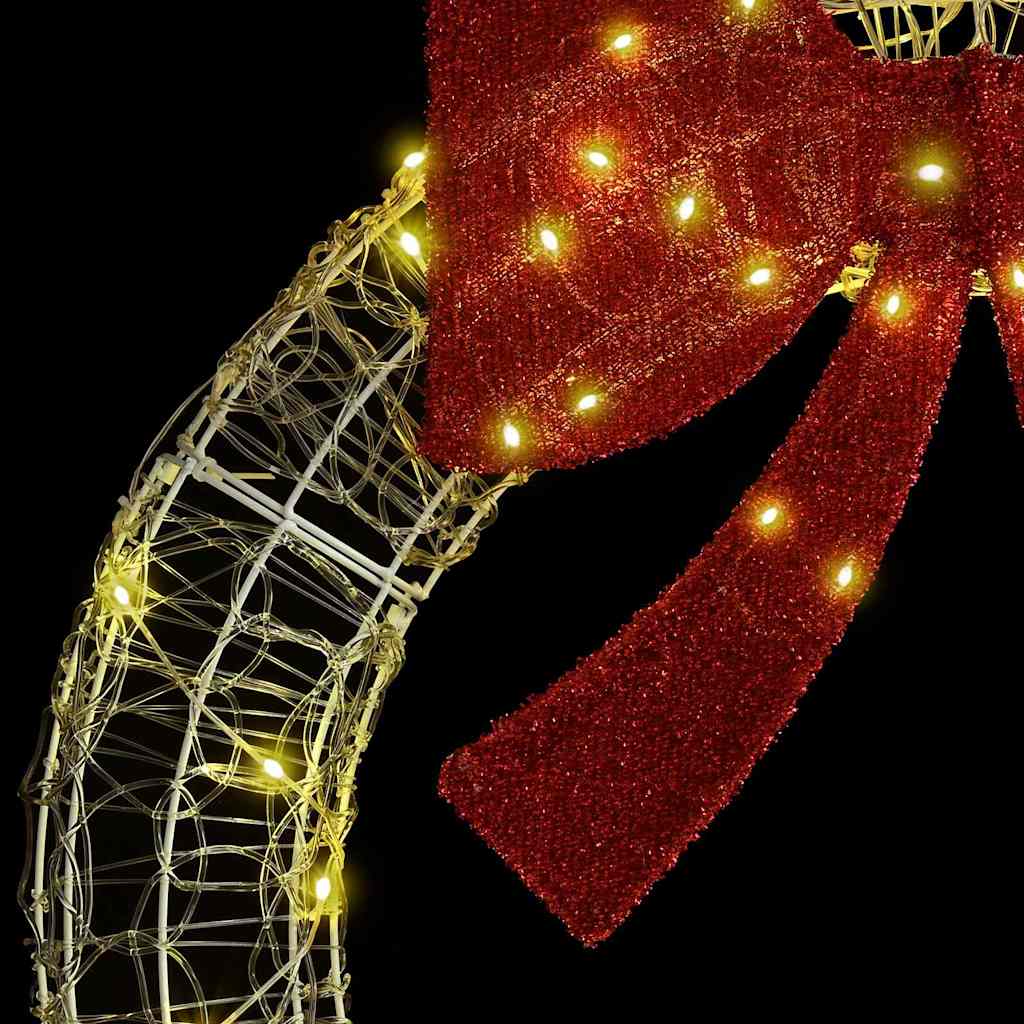 Wreath with 60 LEDs Warm white 76 x 76 x8.5 cm Acrylic