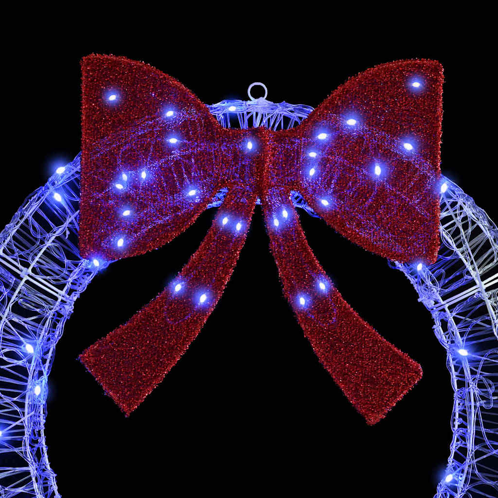 Wreath with 60 LEDs Blue 76 x 76 x8.5 cm Acrylic