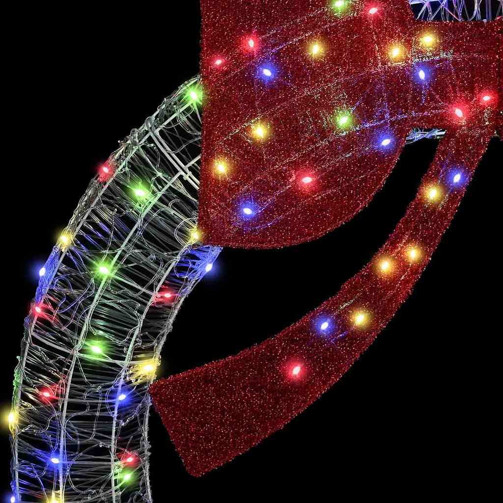 Wreath with 60 LEDs Multicolour 76 x 76 x8.5 cm Acrylic