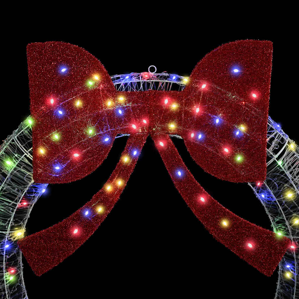 Wreath with 80 LEDs Multicolour 92 x 92 x 9.5 cm Acrylic
