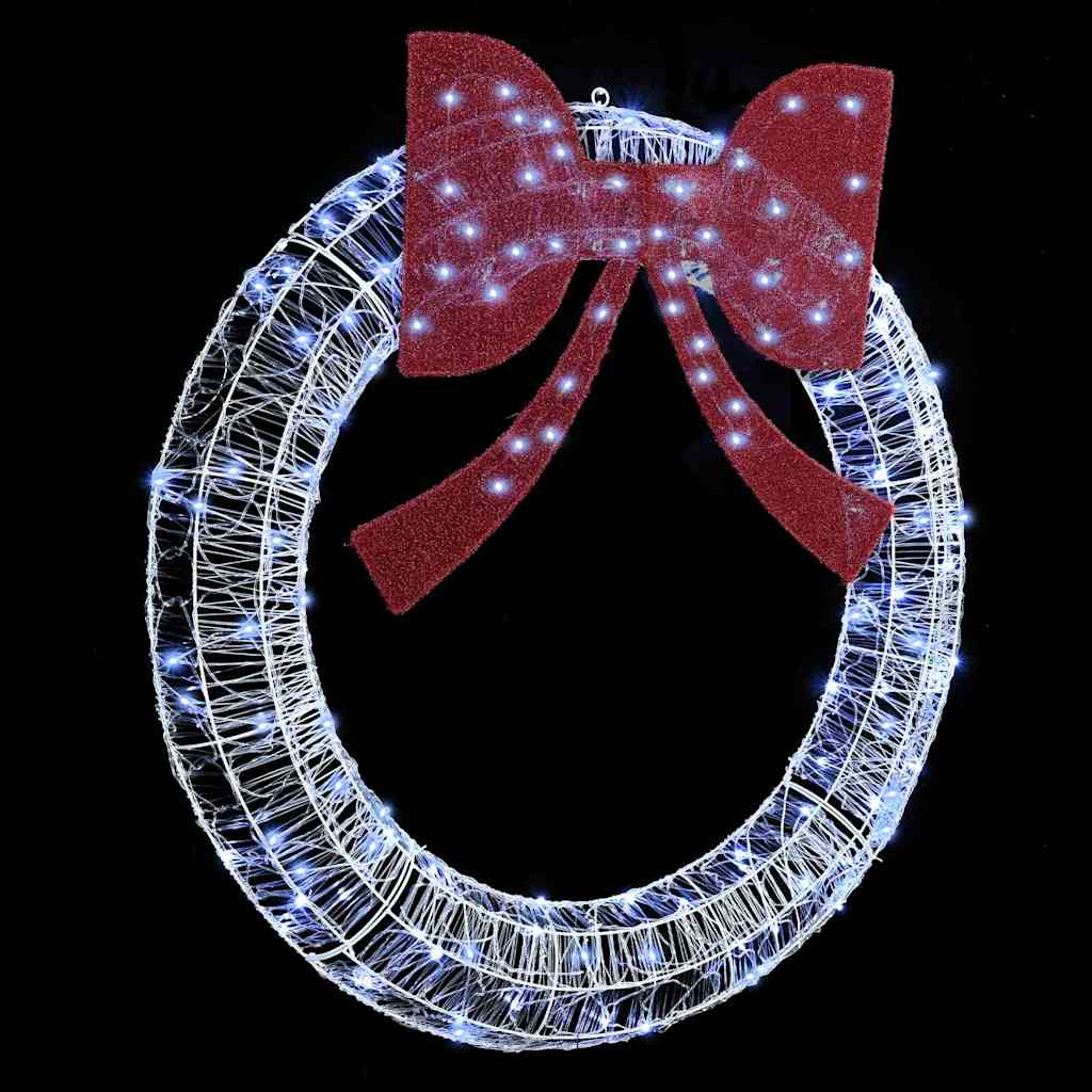 Wreath with 150 LEDs Cold white 120 cm Acrylic