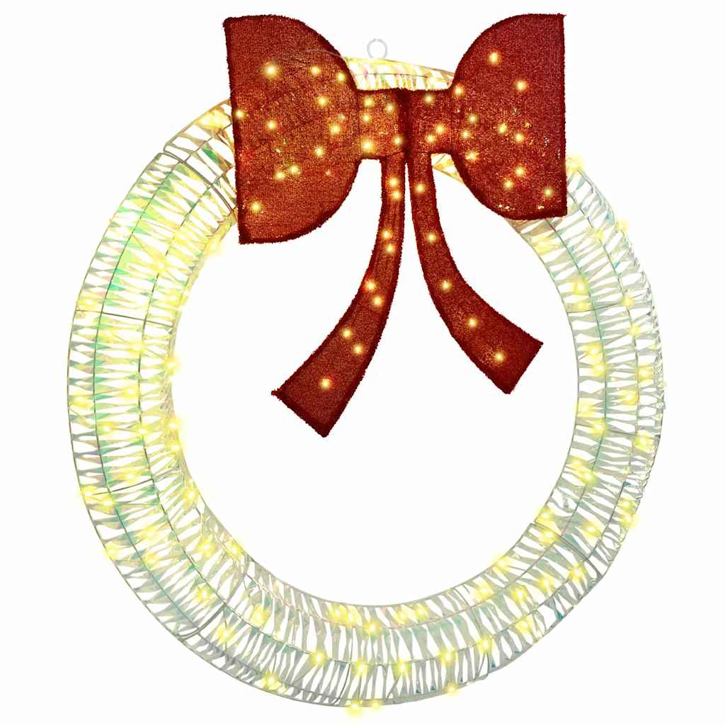 Wreath with 150 LEDs Warm white 121 x 121 x 10 cm PET