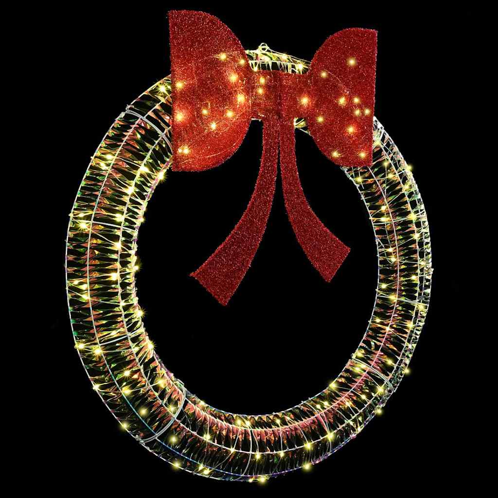 Wreath with 150 LEDs Warm white 121 x 121 x 10 cm PET