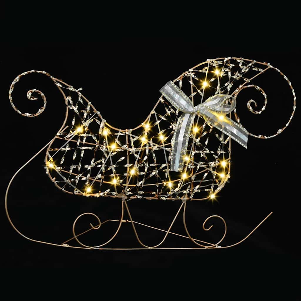 Christmas Reindeer with sleigh 3 pcs 60 LEDs Warm White