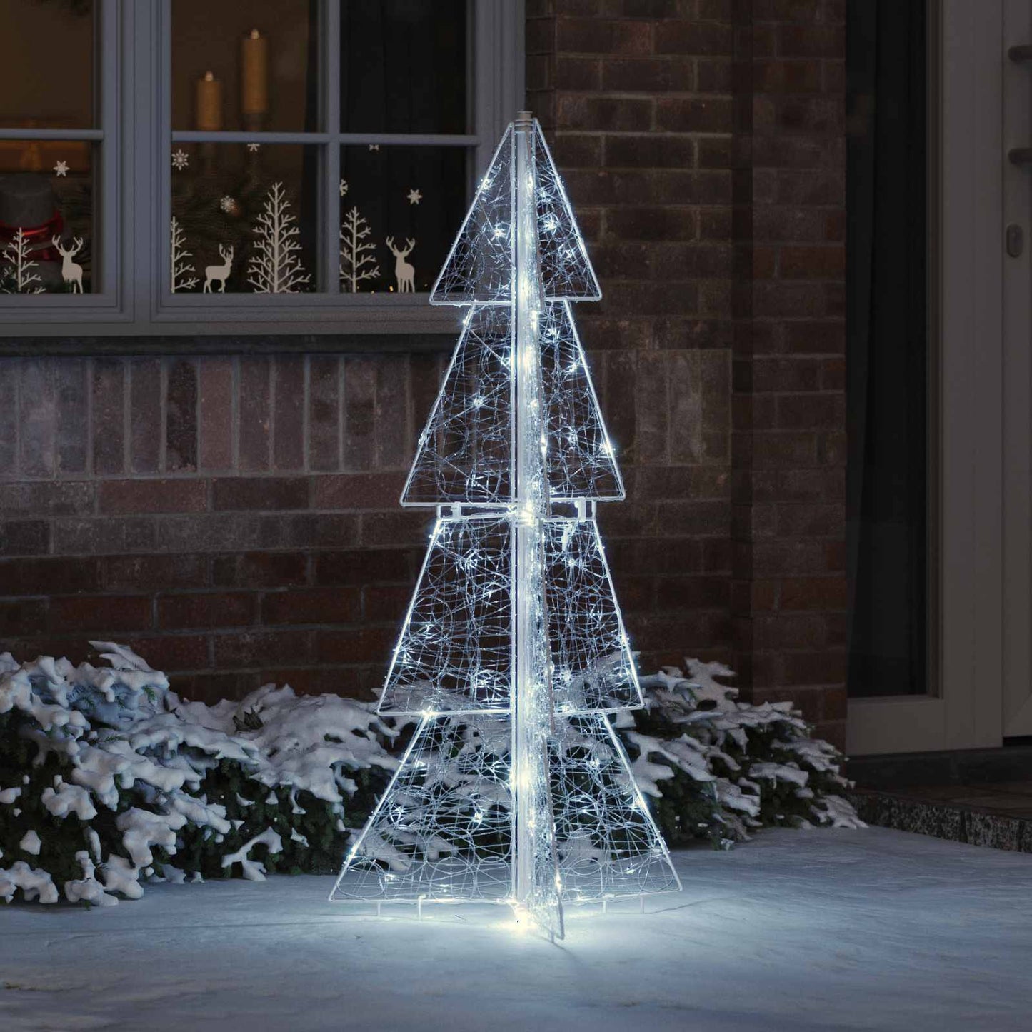 Christmas Tree with 100 LEDs Cold White 120 cm Acrylic