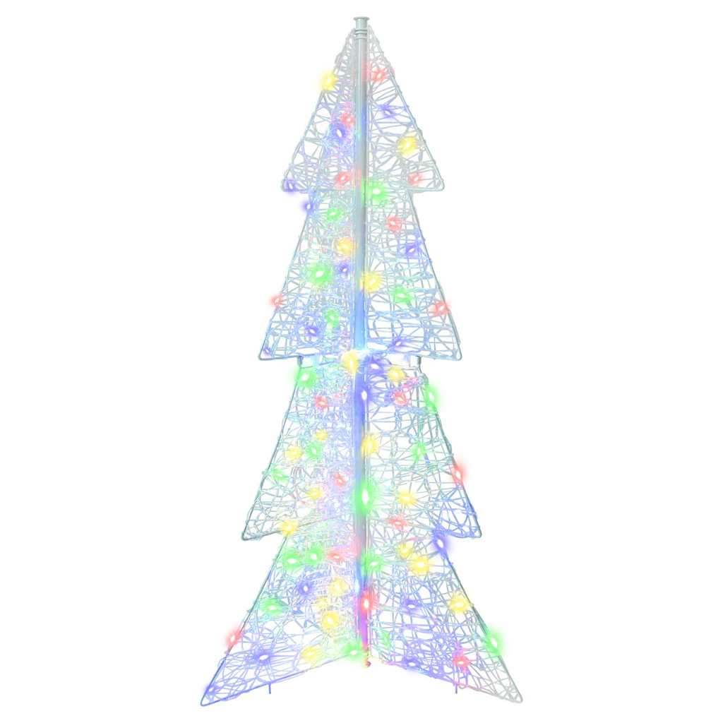 Christmas Tree with 100 LEDs Multicolour 120 cm Acrylic