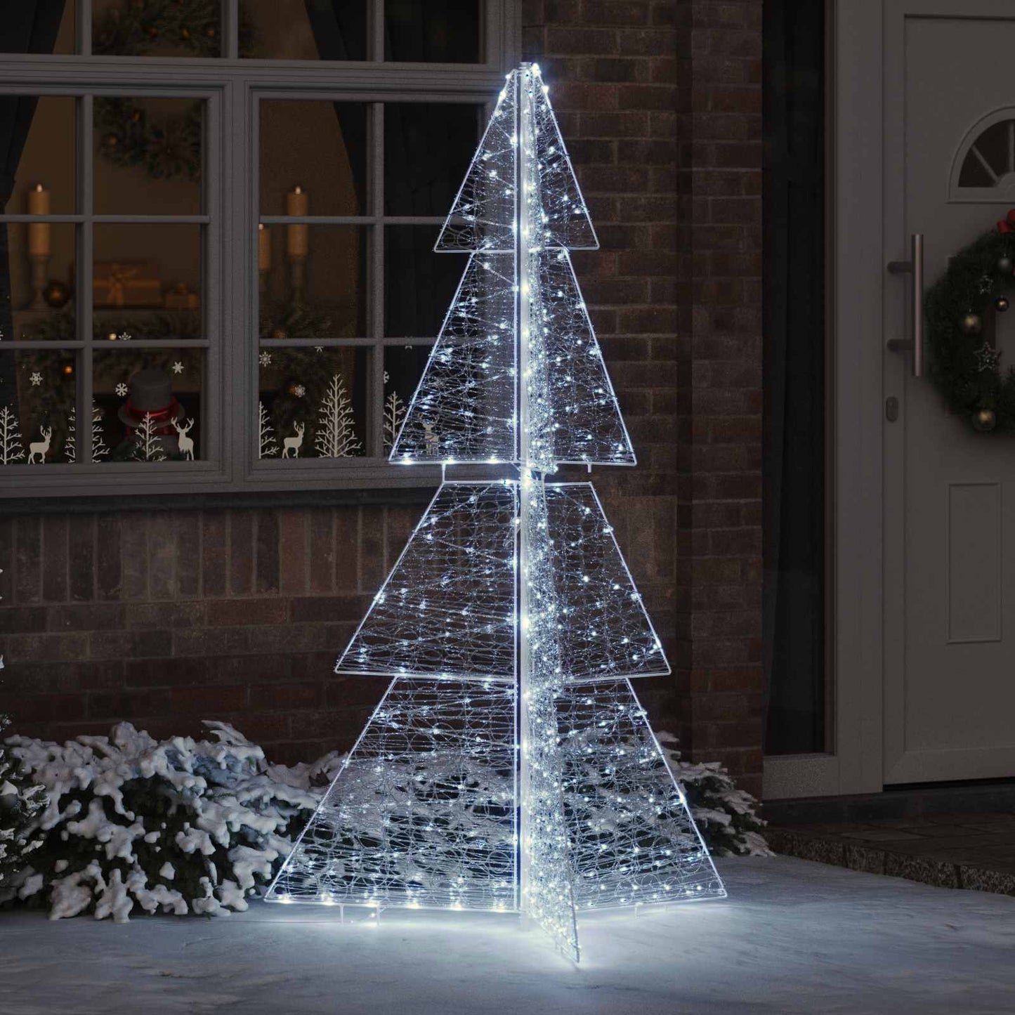Christmas Tree with 240 LEDs Cold White 180 cm Acrylic