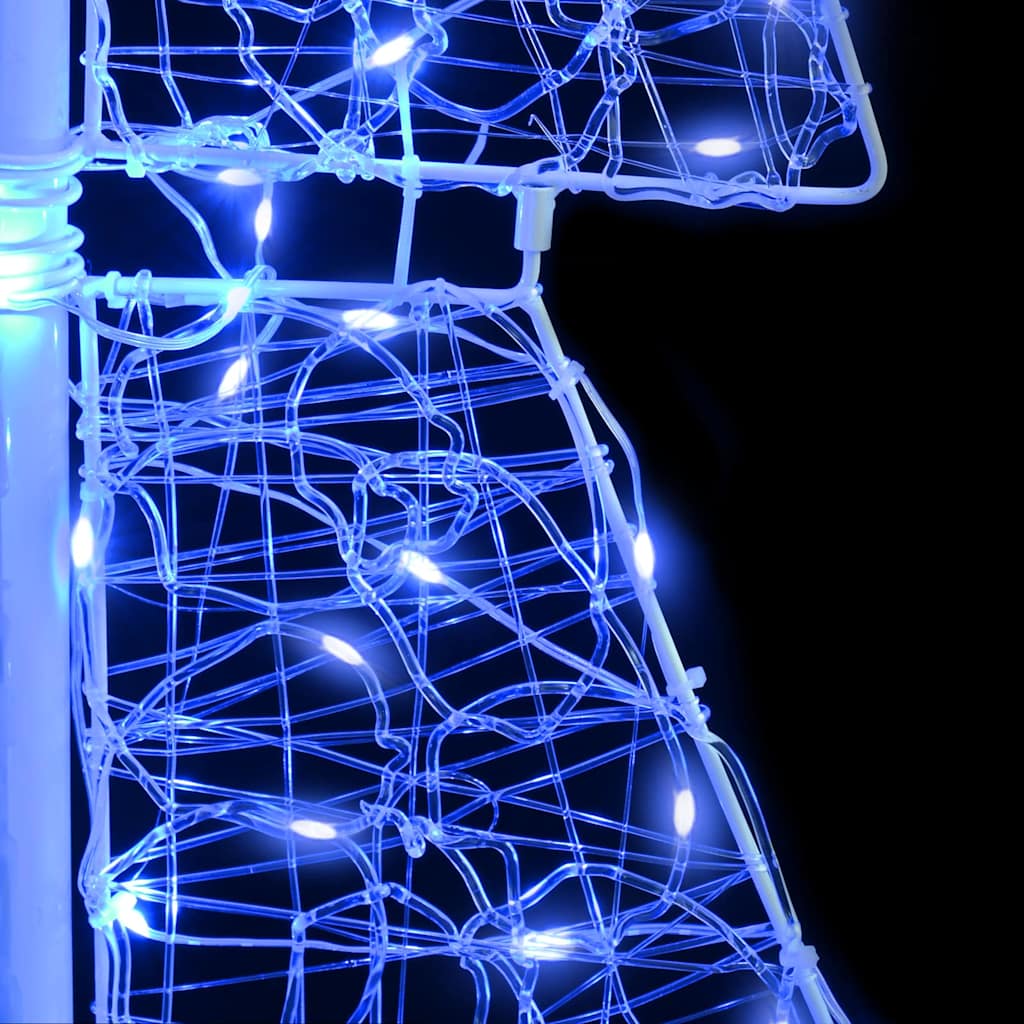 Christmas Tree with 240 LEDs Blue 180 cm Acrylic