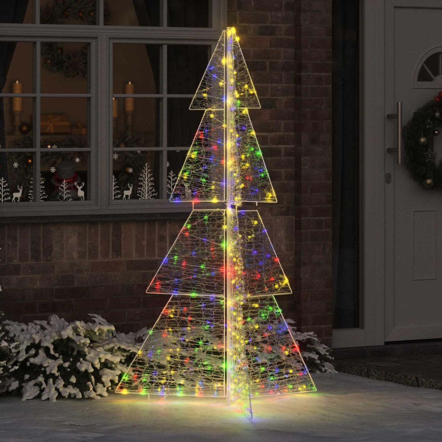 Christmas Tree with 240 LEDs Multicolour 180 cm Acrylic