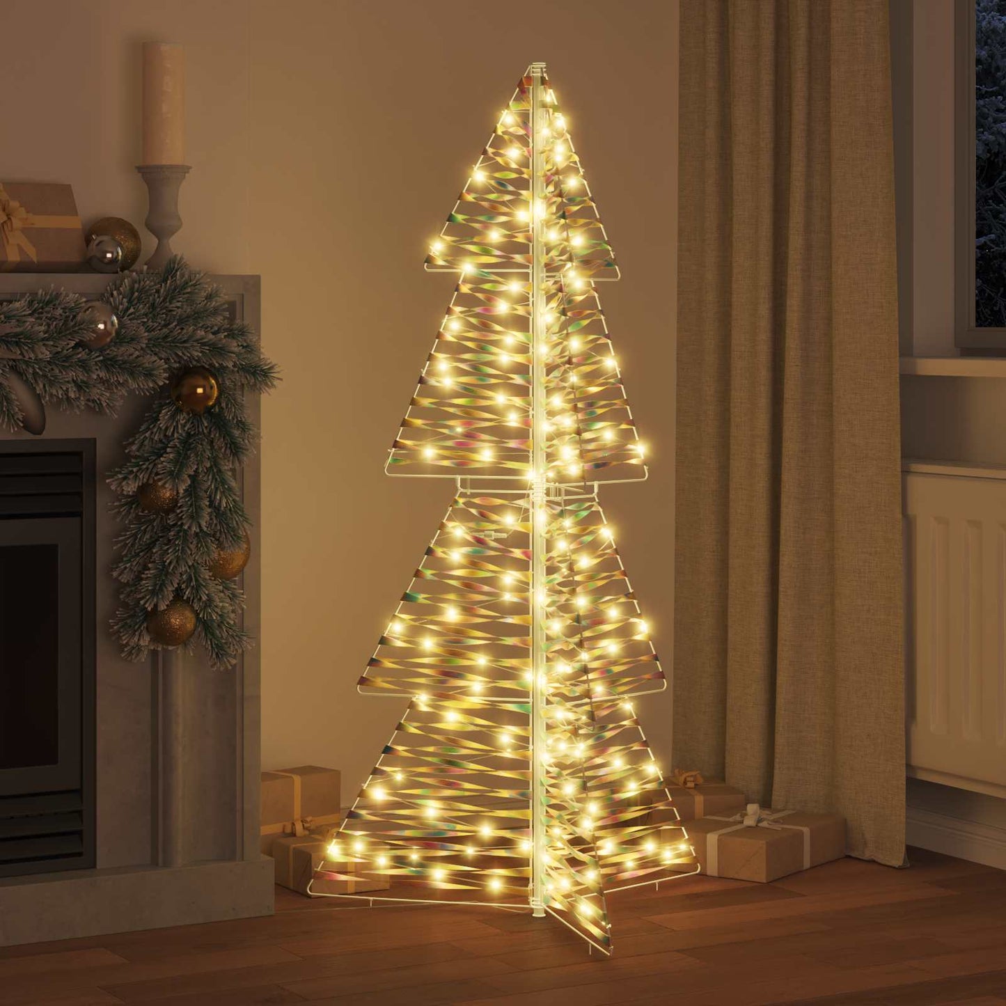Christmas Tree with 160 LEDs Warm White 150 cm PET