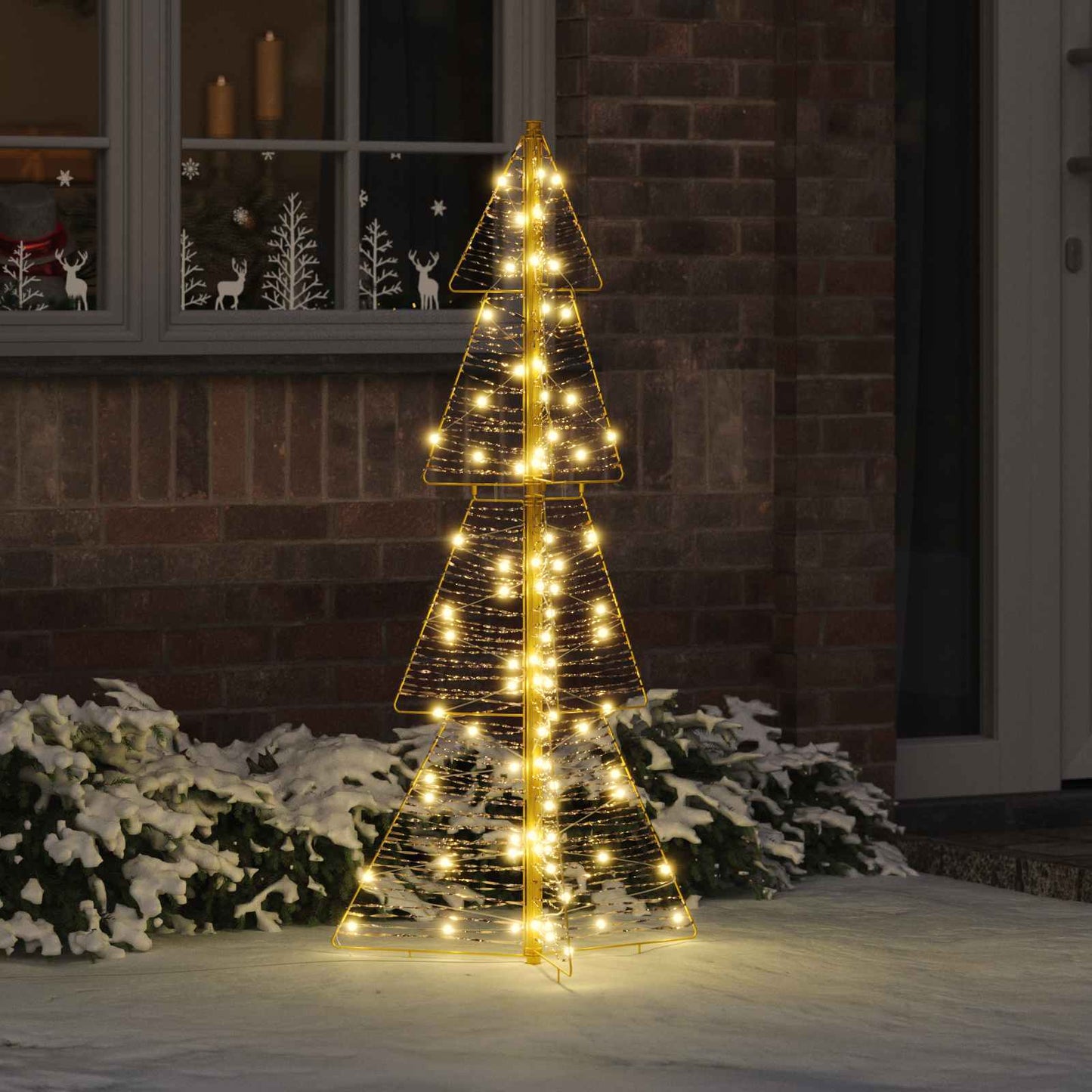 Christmas Tree with 100 LEDs Warm White 120 cm PET