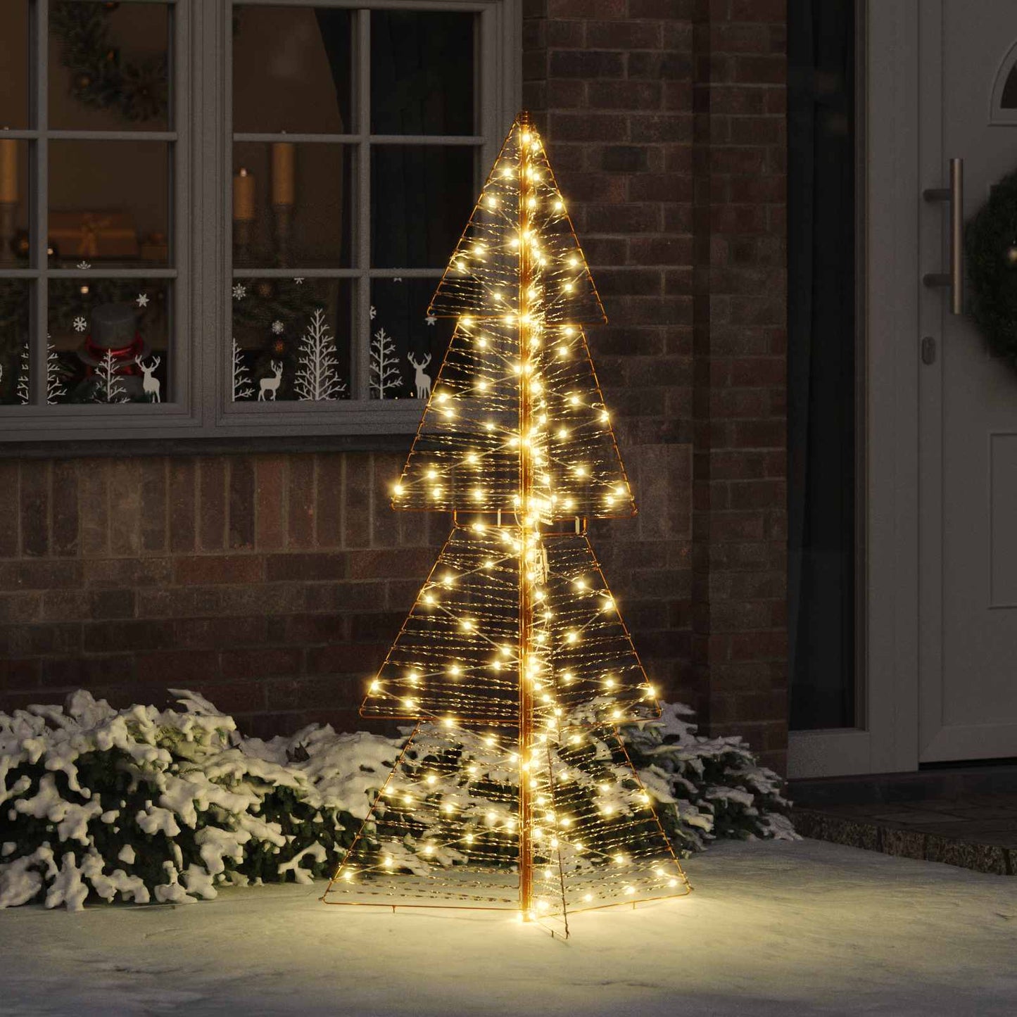 Christmas Tree with 160 LEDs Warm White 150 cm PET