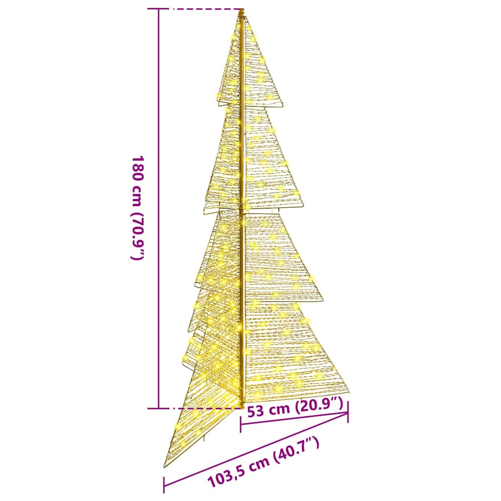 Christmas Tree with 240 LEDs Warm White 180 cm PET