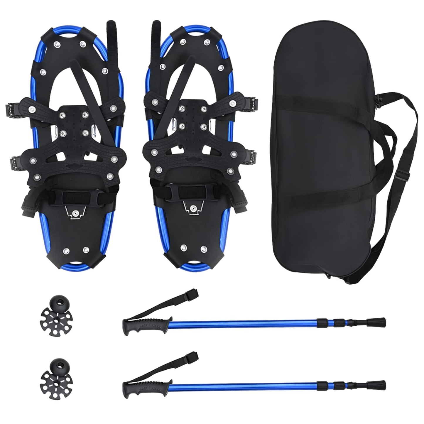 3 in 1 Snowshoes Blue and Black 53 x 21 cm Aluminum and HDPE