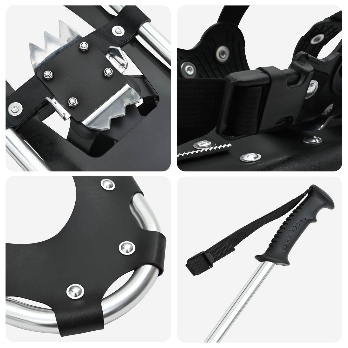 3 in 1 Snowshoes Silver and Black 78.5 x 22 cm