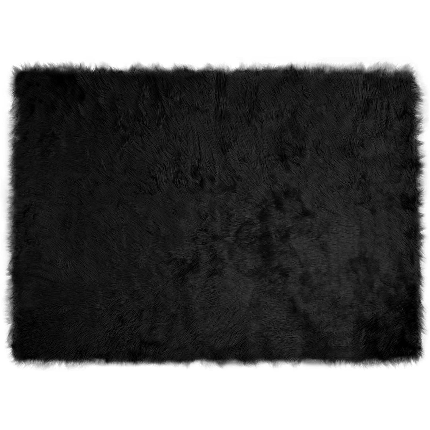 Faux Sheepskin Rug TAFALLA Black 120 x 170 cm Polyester