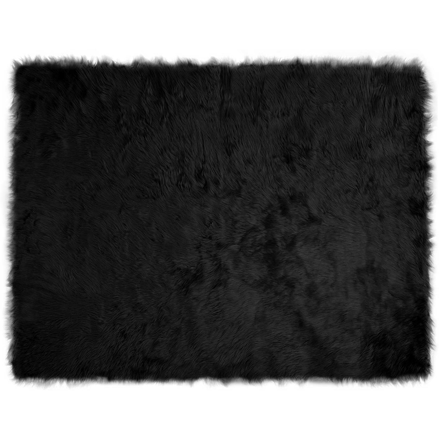 Faux Sheepskin Rug TAFALLA Black 240 x 340 cm Polyester