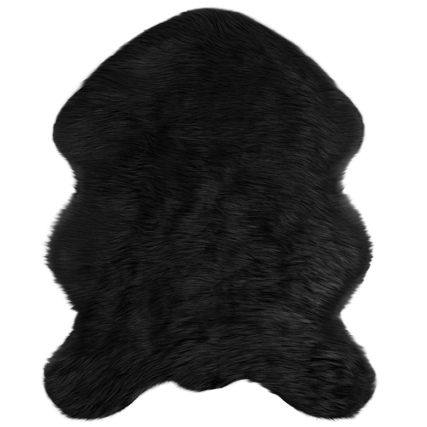 Faux Sheepskin Rug TAFALLA Black 50 x 80 cm Polyester