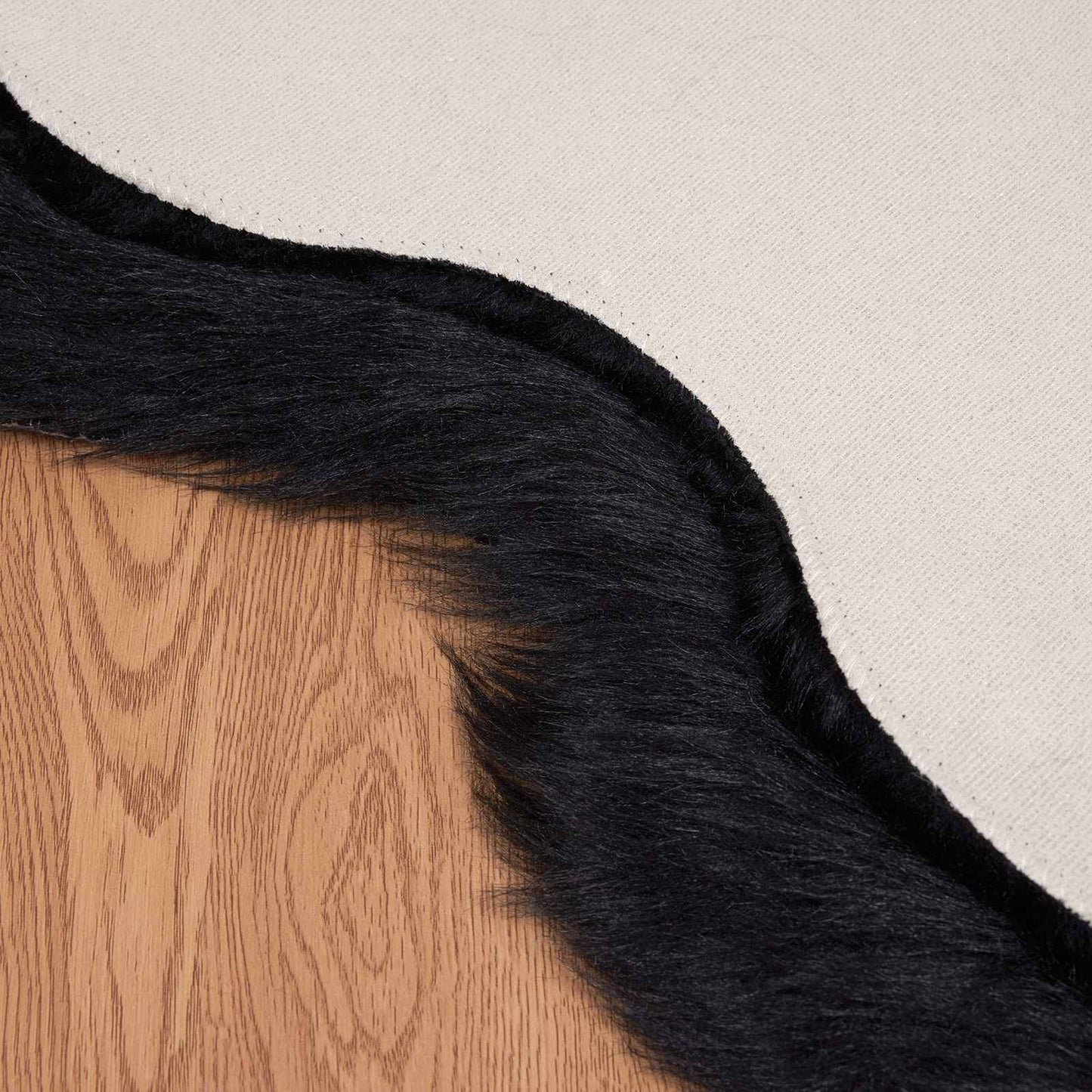 Faux Sheepskin Rug TAFALLA Black 80 x 120 cm Polyester