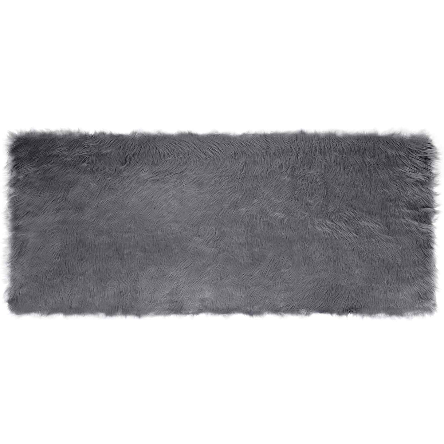 Faux Sheepskin Rug TAFALLA Anthracite 80 x 200 cm Polyester