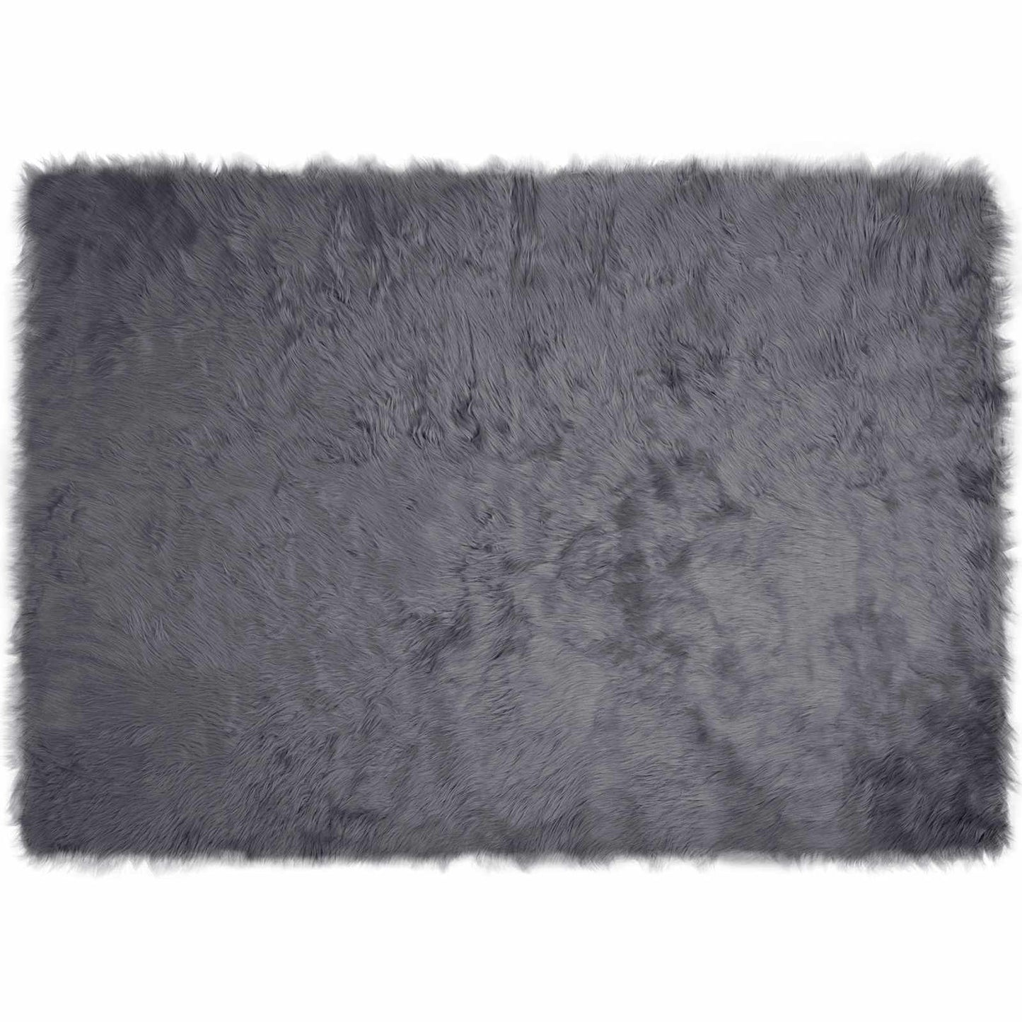 Faux Sheepskin Rug TAFALLA Anthracite 140 x 200 cm Polyester